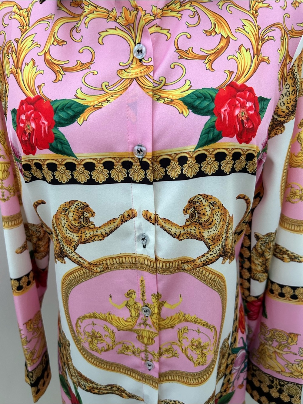 SPECTACULAR VERSACE STYLE BLOUSE - Picture 3 of 3